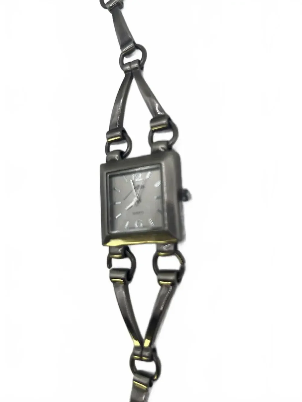 Women's Wristwatch Square Face Silver Tone by Personal Accents Stainless Steel